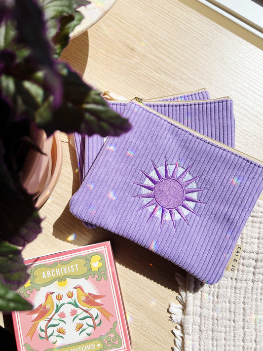 Corduroy Pouch  Lavender