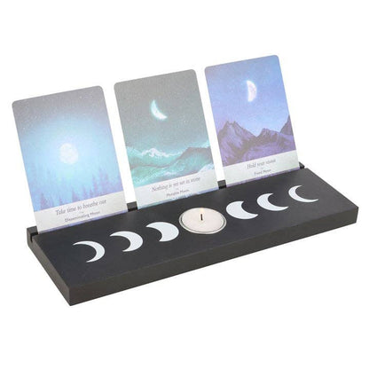 Black Moon Phase Tarot Kort Og telysholder