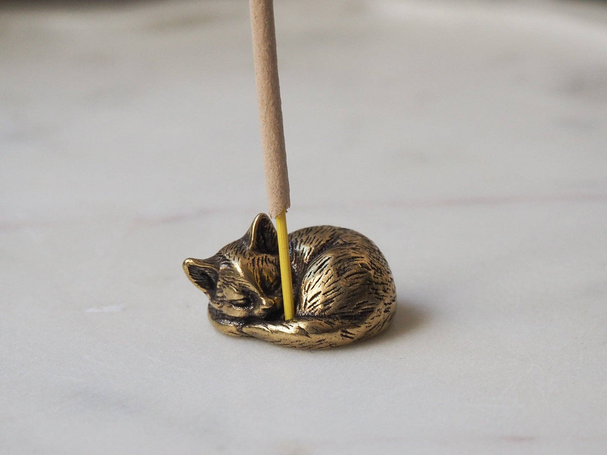 Sovende Katt Røkelsesholder