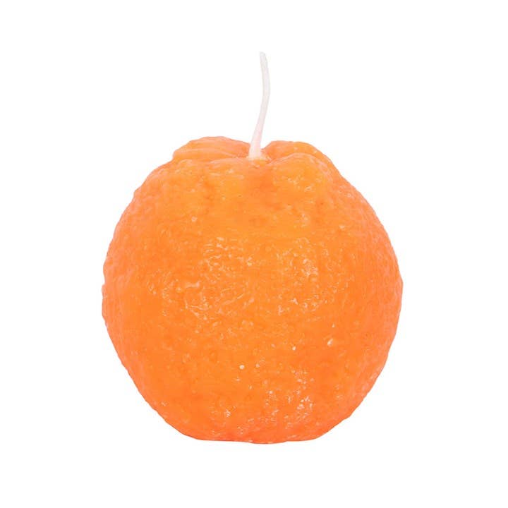 Appelsin Formet Stearinlys - Sett med 3