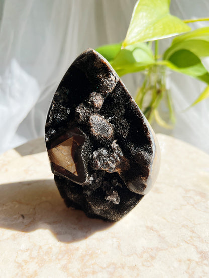 Sort Septarian Krystallfreeforms- XL: 650g