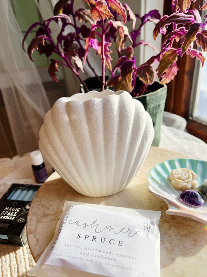 Sjøskall Oljebrenner & Wax Melt Brenner – Steinfarvet