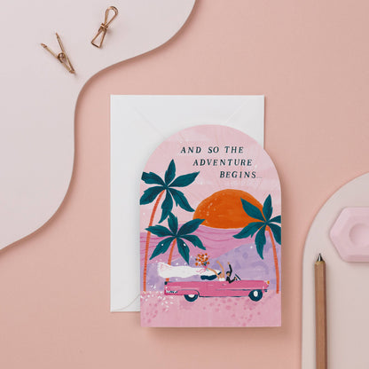 Adventures Wedding Kort med konvelutt