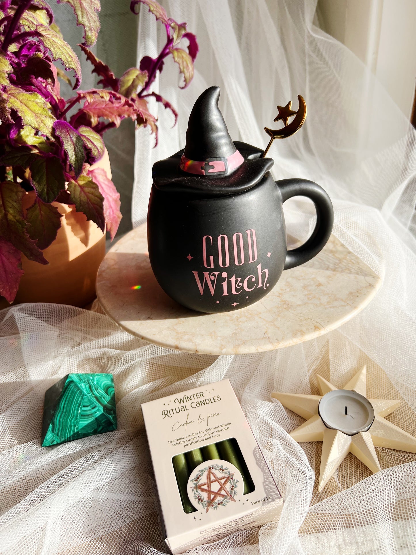 Good Witch Kopp med lokk og skje