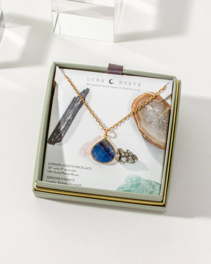 Bohemian Long Medallion Halskjede - Kyanite