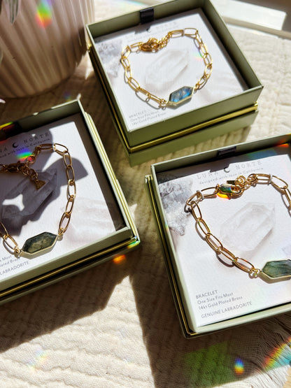 Intuition Gemstone Armbånd – Labradoritt