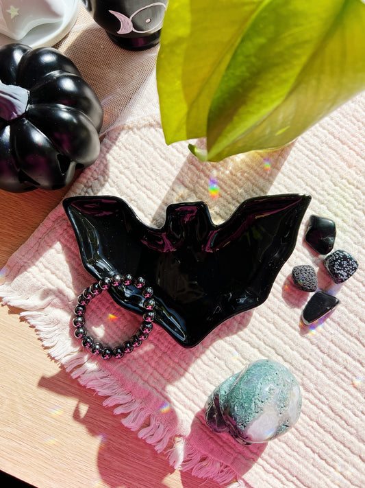 Gothic Black Bat Skål