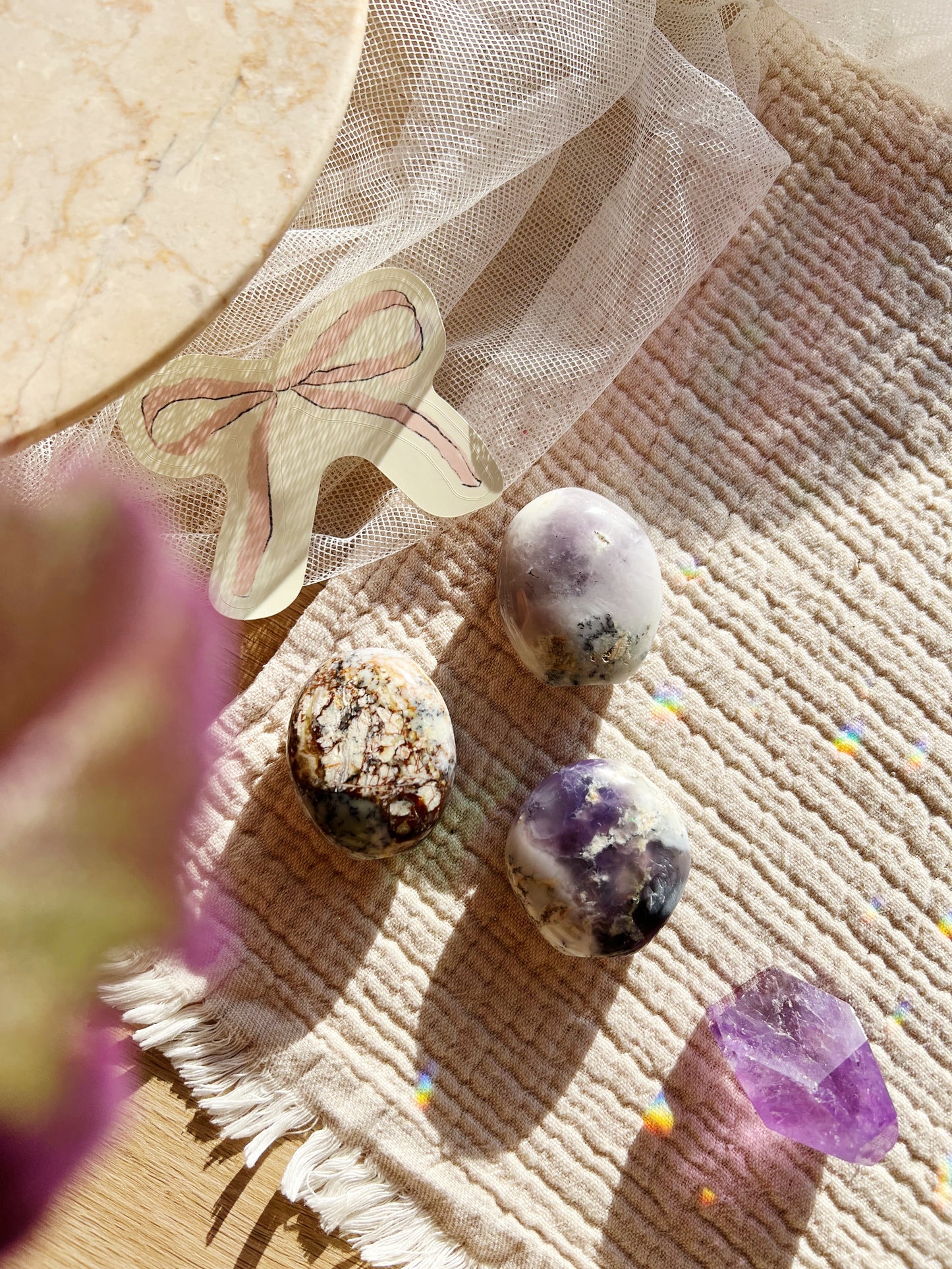 Violet Merlinite Opal Krystall Freeforms 96-109g