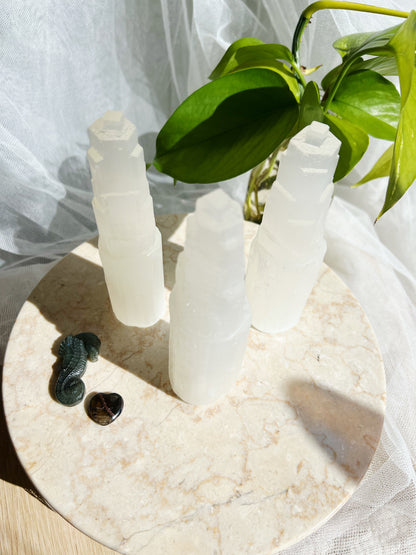 Selenitt Krystalltårn  15cm