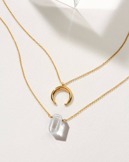 Gemstone Point Halskjede sett - Clear Quartz