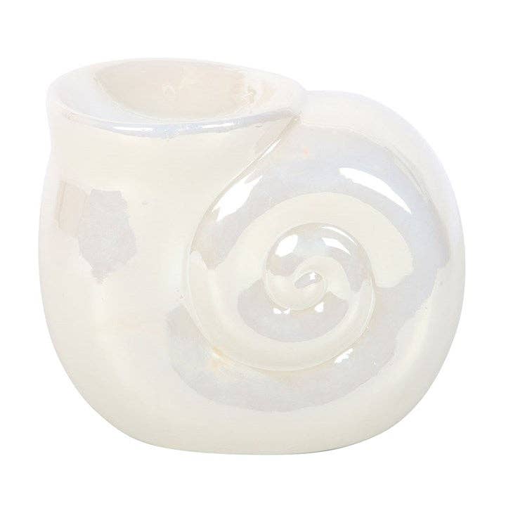 Perlemor Spiral Skjell Olje og Wax Melt Brenner