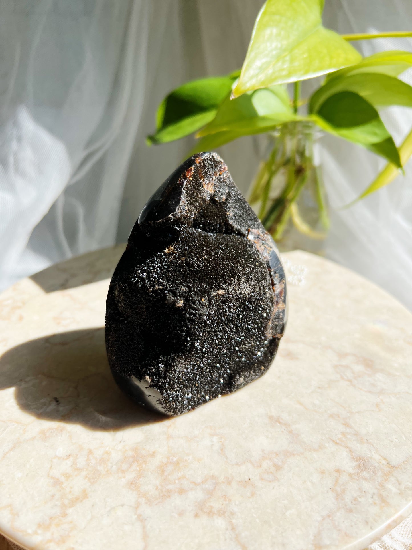 Sort Septarian Krystallfreeforms- XL: 650g