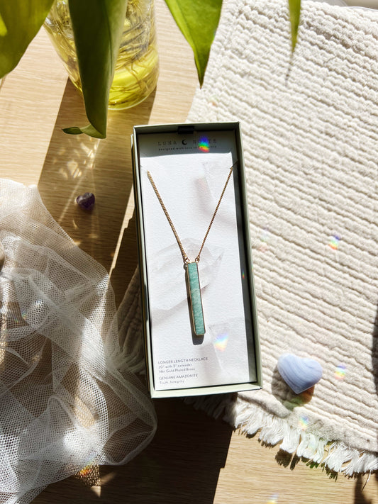 Sticks and Stones Long Halskjede - Amazonite