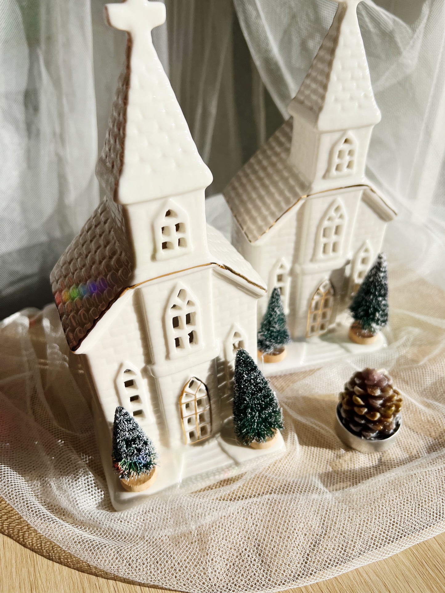 Cosy Lane Julekirke – Telysholder