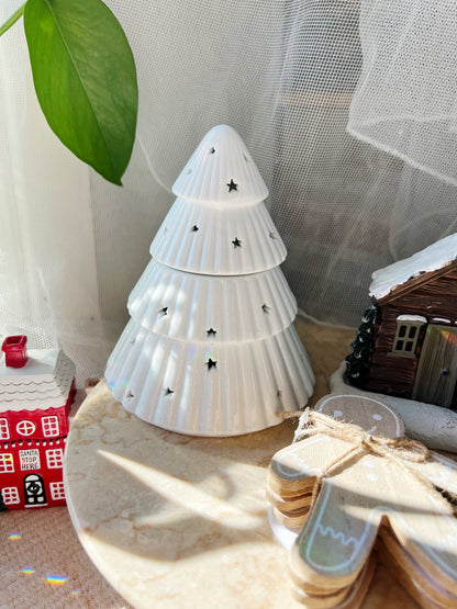 White Christmas Tree Wax Melt Og Olje Brenner