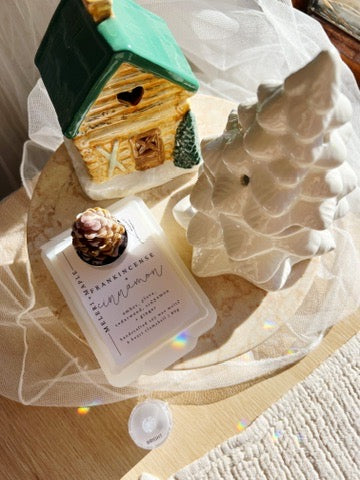 Winter Wonderland wax melt brenner – Hvit Julegran i Keramikk