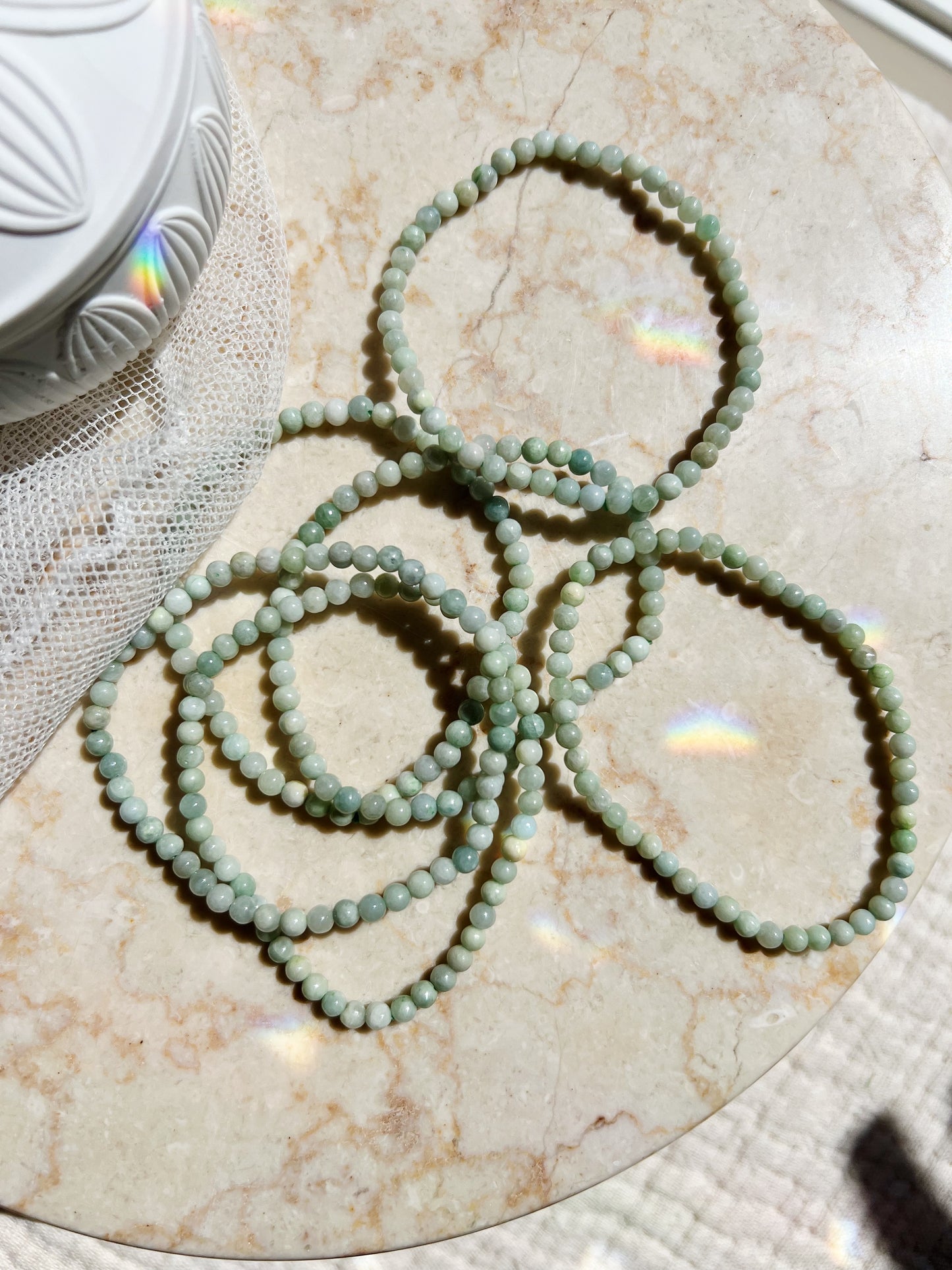 Burmesisk Jade Armbånd 4mm