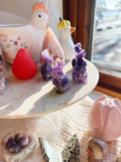 Ametyst Krystall Kaninfigur