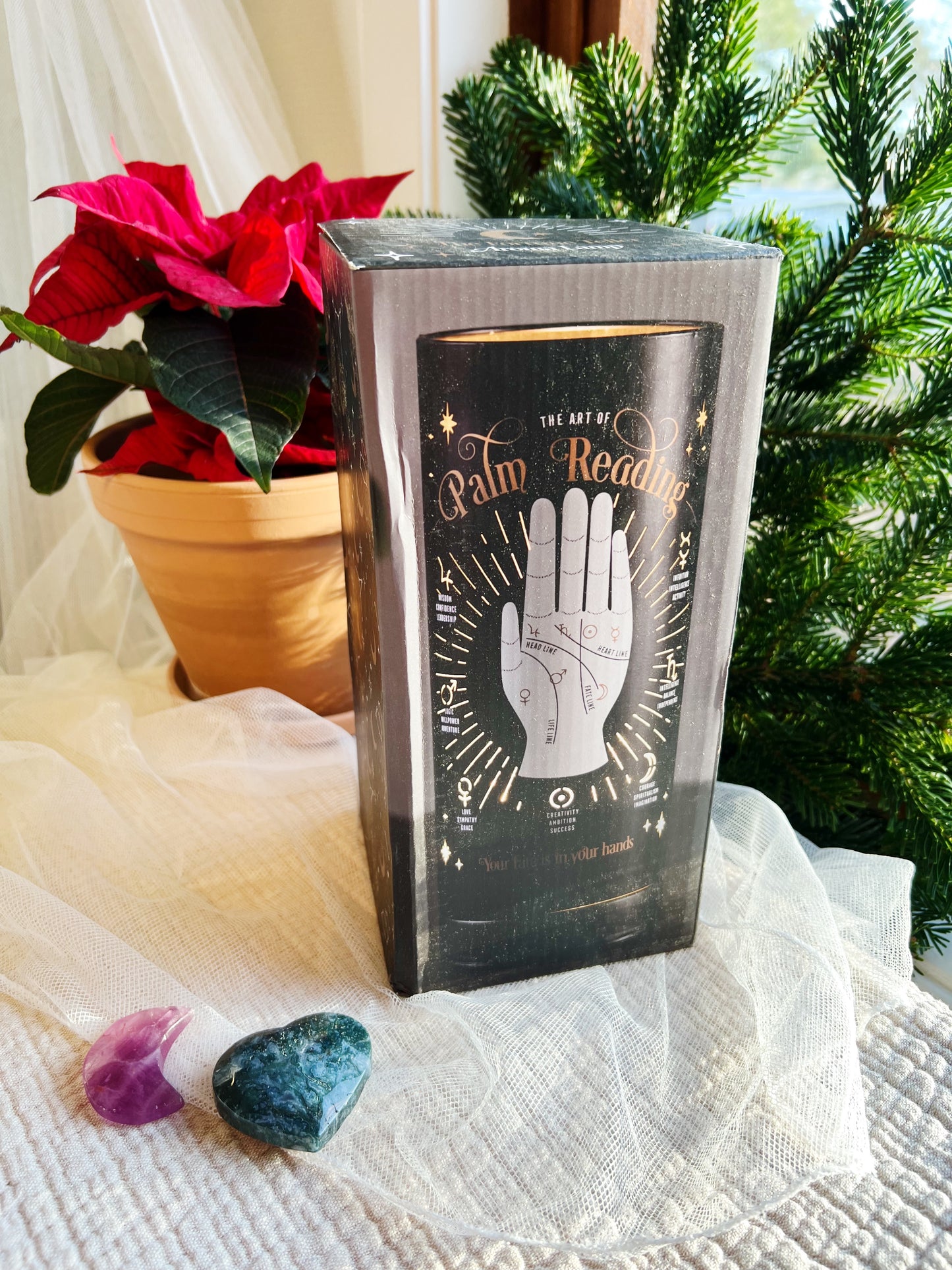 Palm Reading Elektrisk Aroma Lampe (13 x 13 x 28 cm)