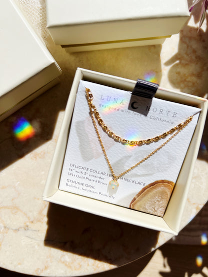 Nova Layered Collar Halskjede – Opal