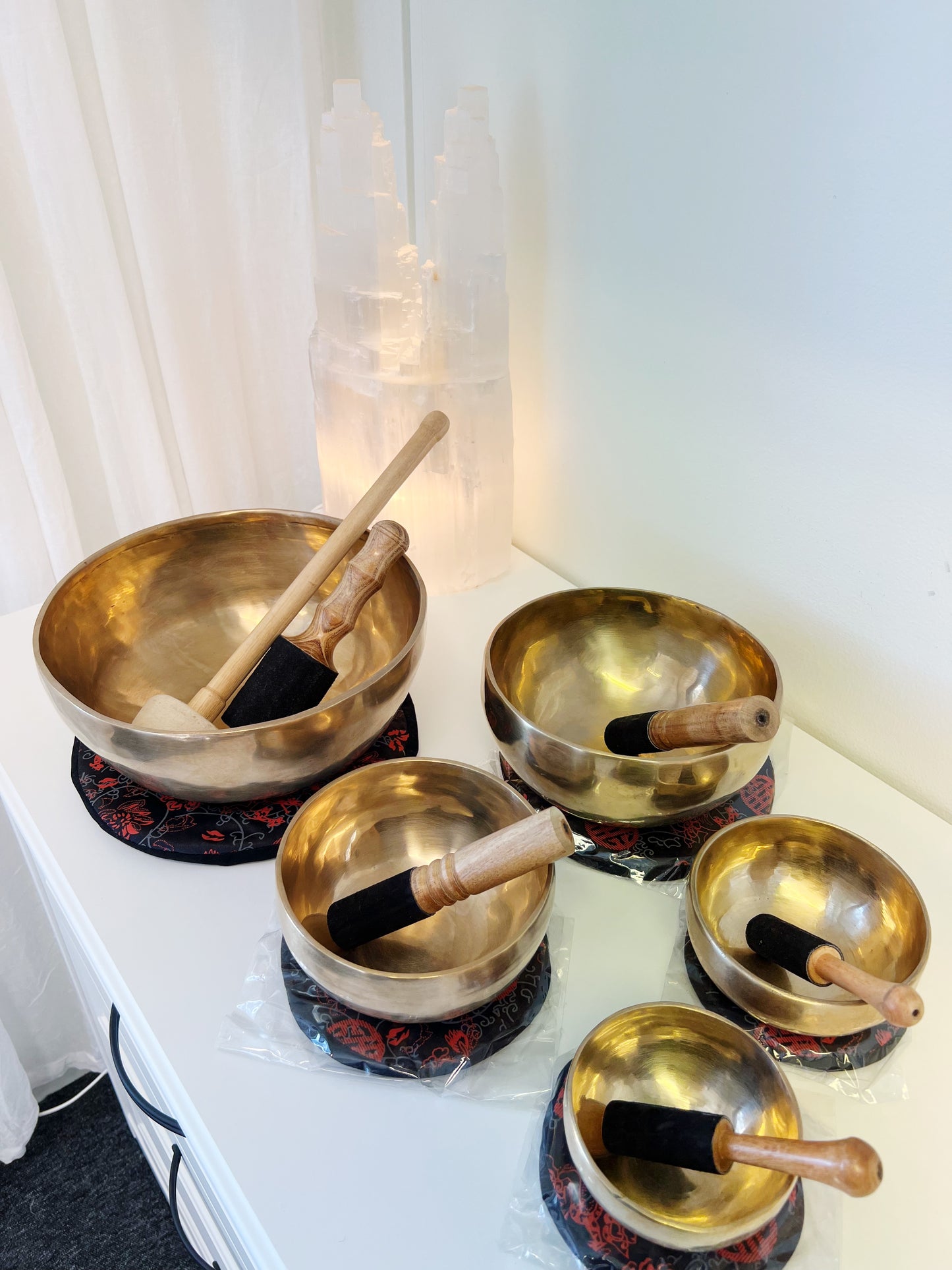 Tibetansk syngebolle, diameter ca. 11 cm