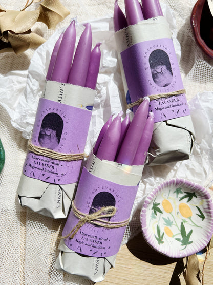 Lavendel Rituallys – Intuisjon & Indre Visdom | Pakke med 5 lys