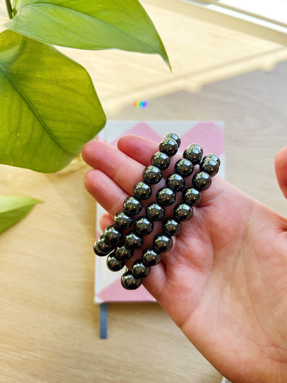 10mm Hematitt Krystallarmbånd