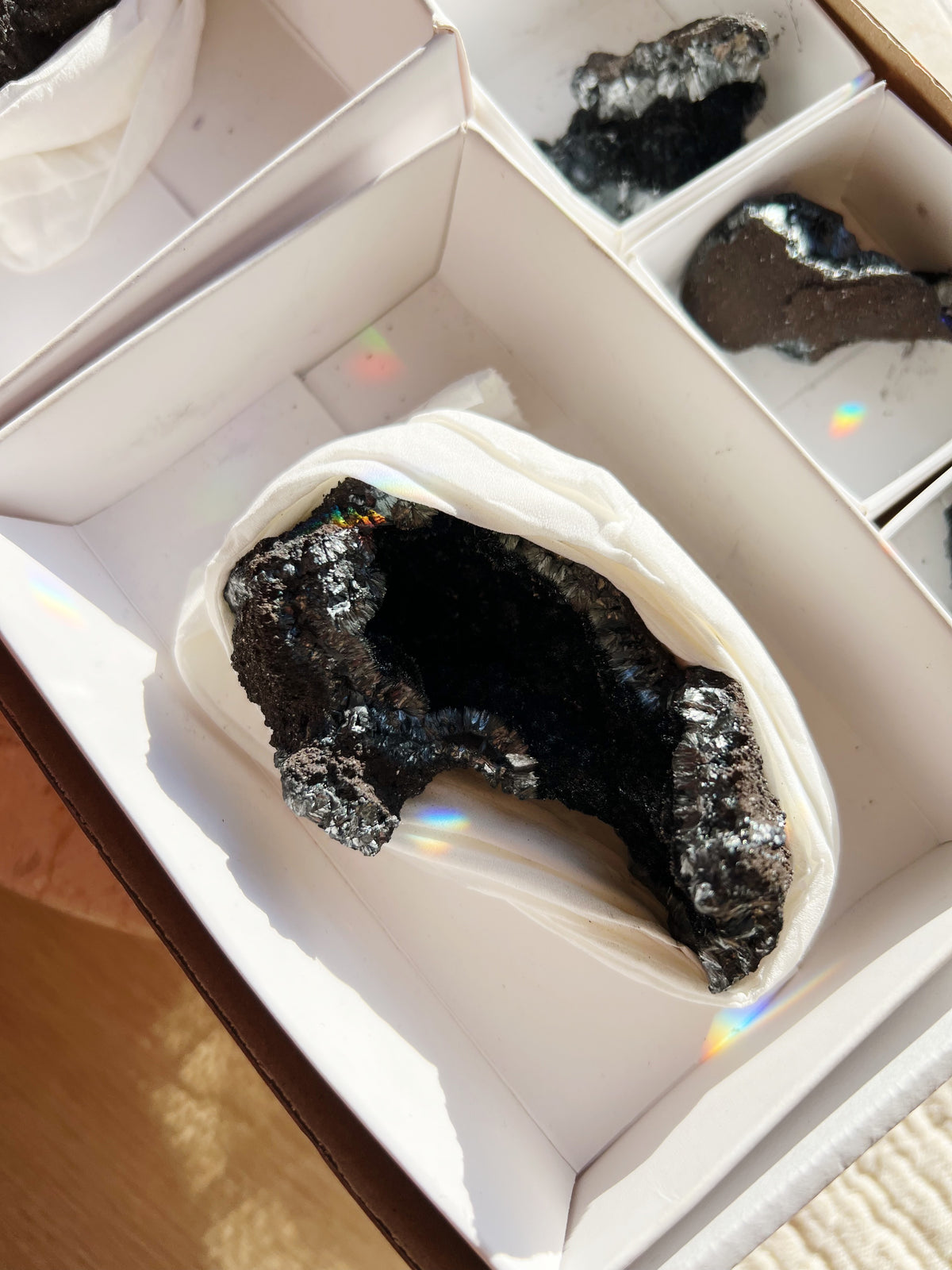 Pyrolusite Krystall Geode Specimen