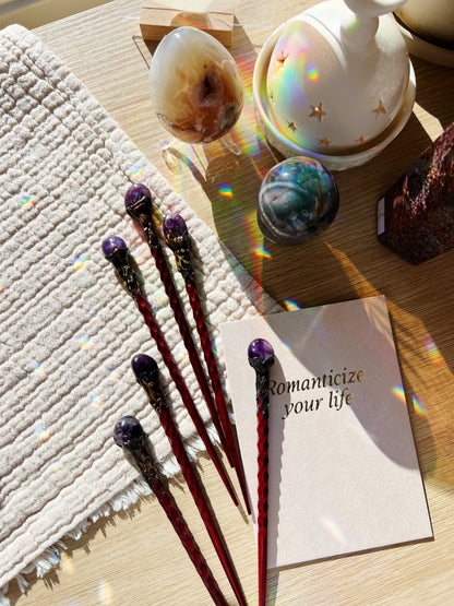 Ametyst Hårnål - Liten