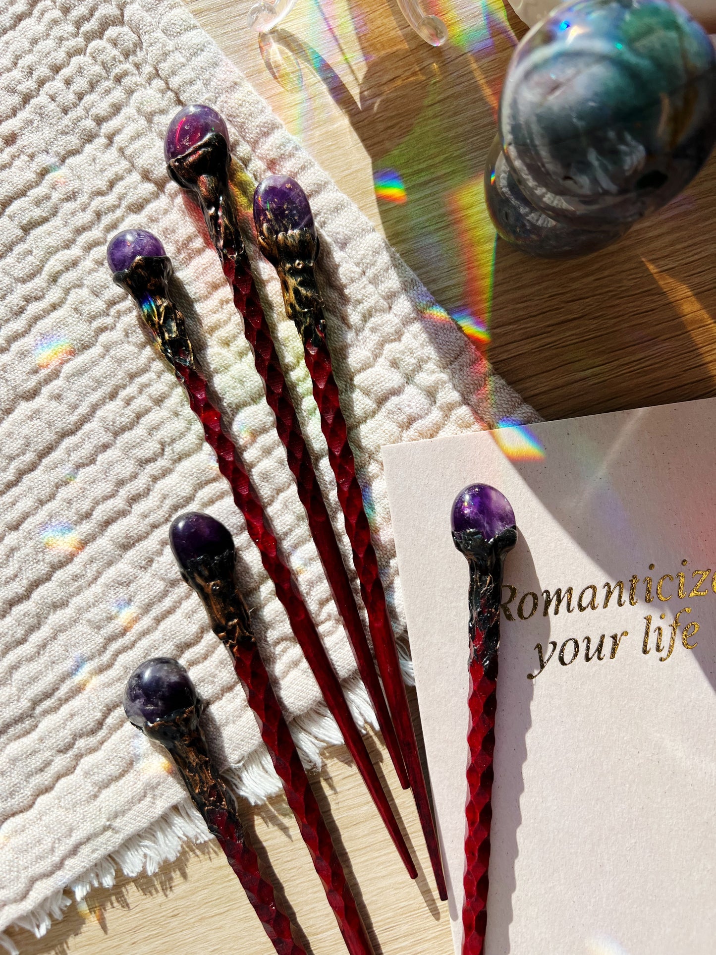 Ametyst Hårnål - Liten