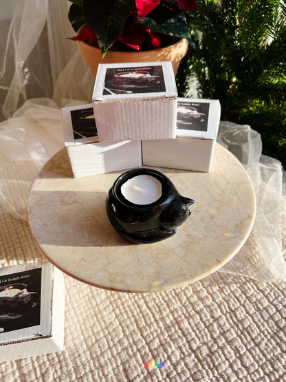 Sovende katt Telysholder