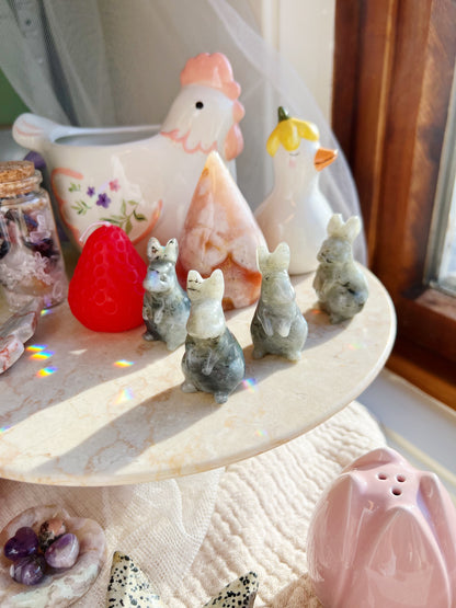 Labradoritt Krystall Kaninfigur