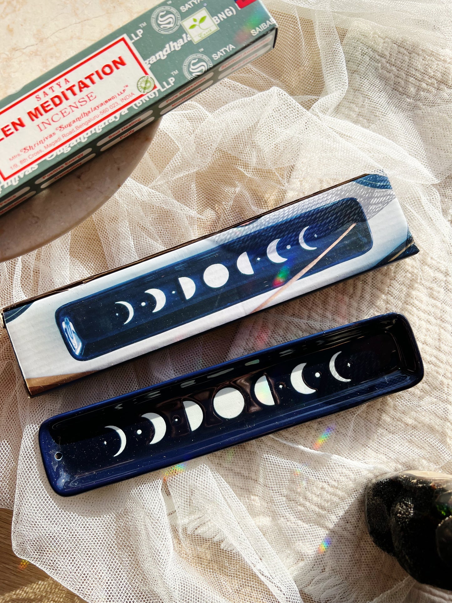 Moon Phase Røkelsesfat – Blue Moon