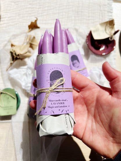 Lavendel Rituallys – Intuisjon & Indre Visdom | Pakke med 5 lys