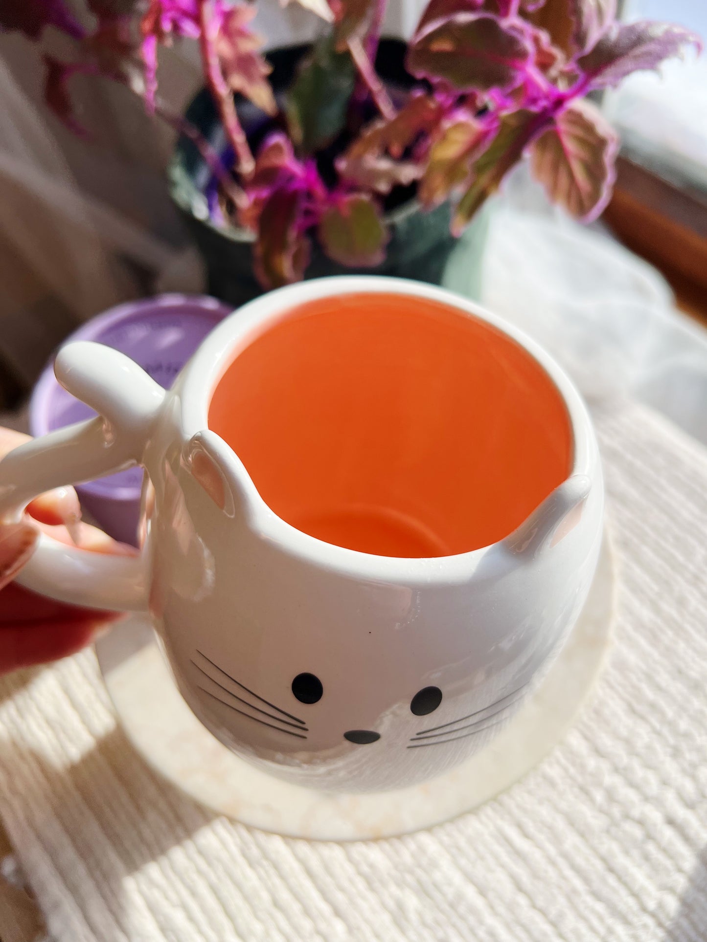 Hvit Katt Formet Kopp