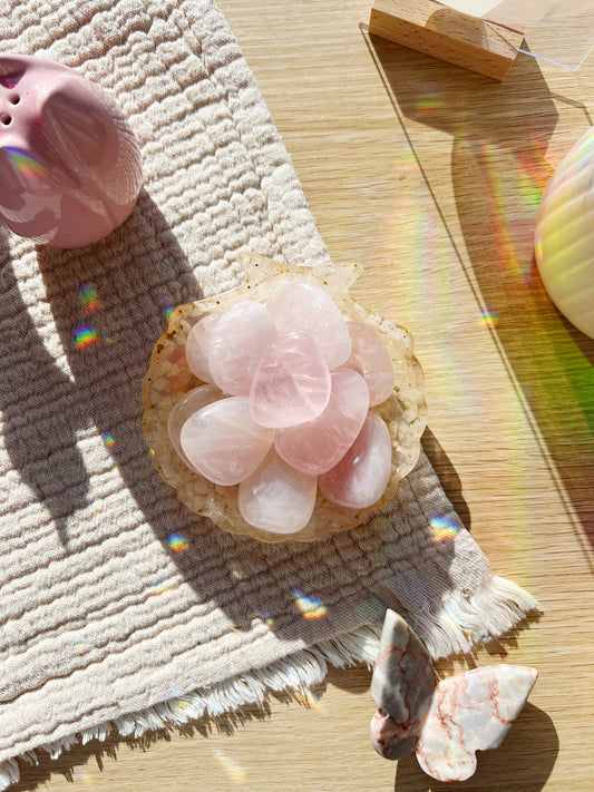 Rosenkvarts Flat Krystall