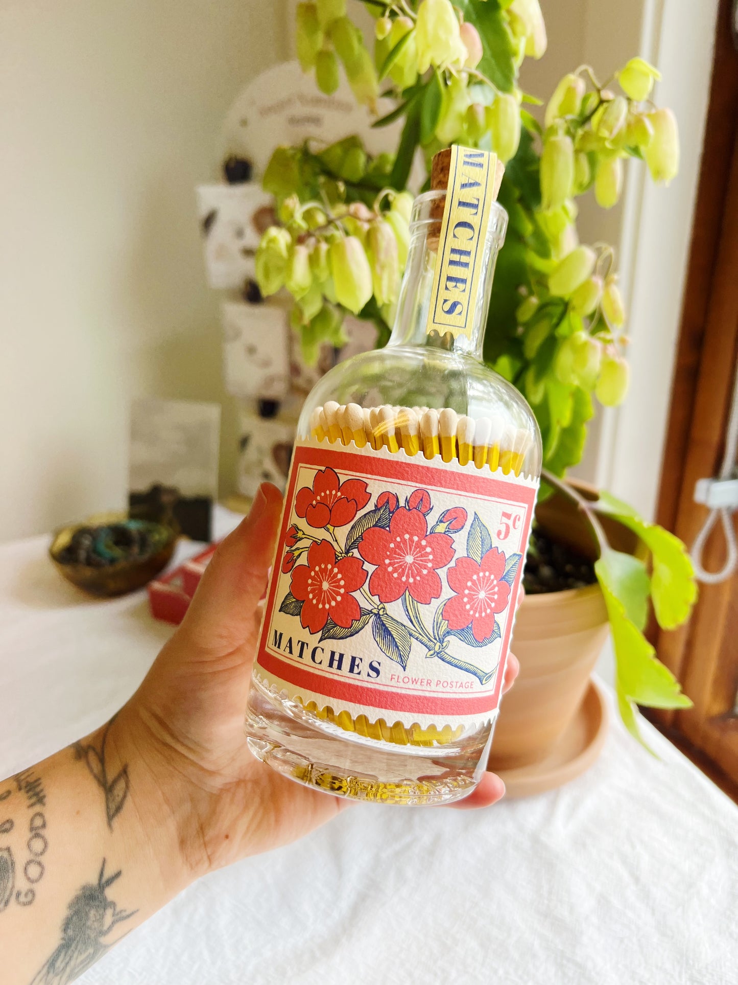 Flowers Luxury Fyrstikker I Glassflaske