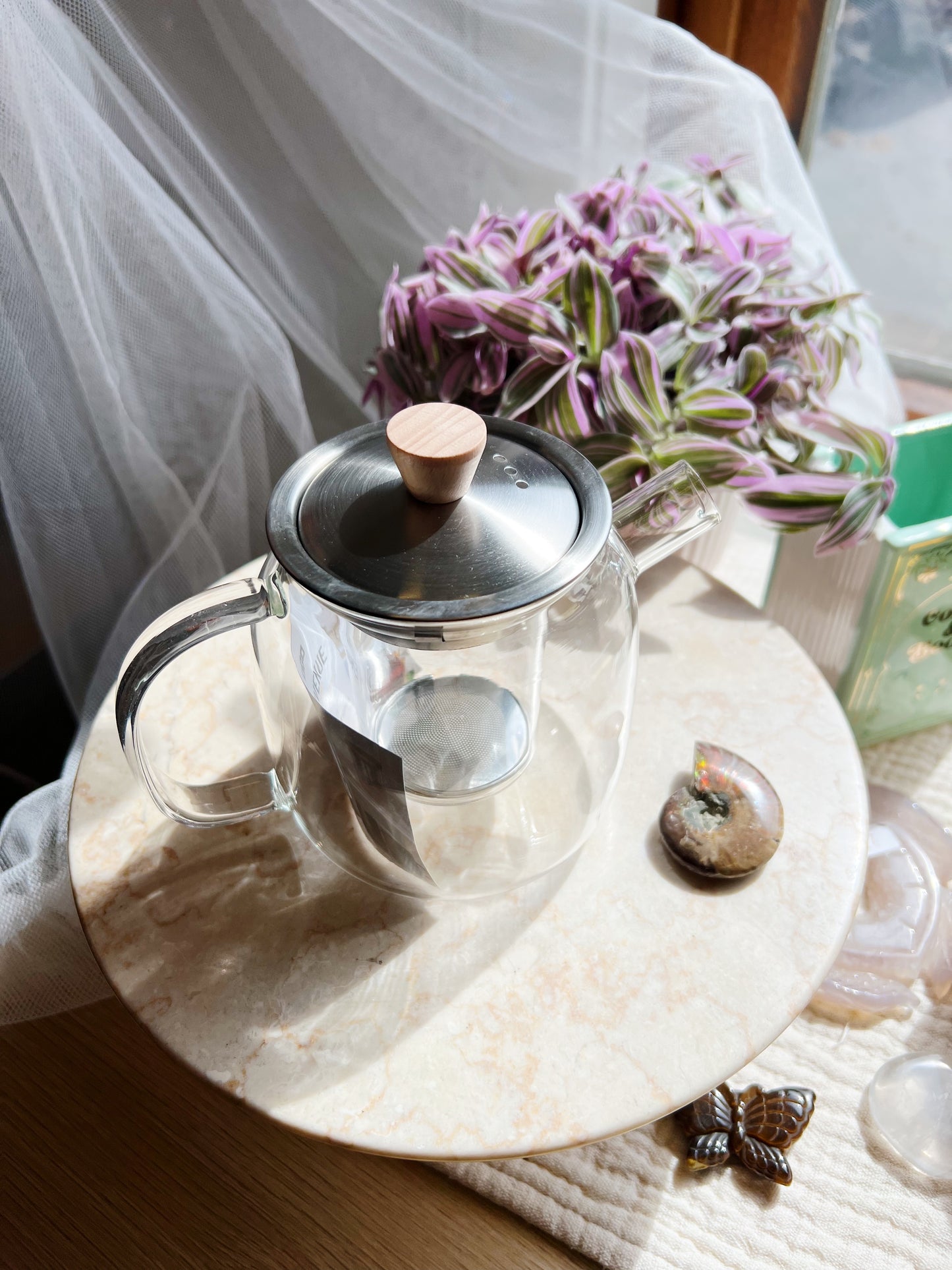 Tekanne i borosilicatglass med sil – 550 ml