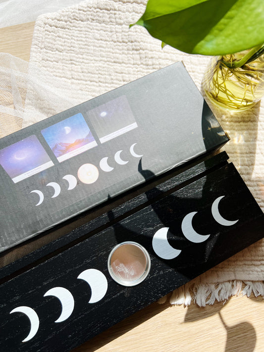Black Moon Phase Tarot Kort Og telysholder
