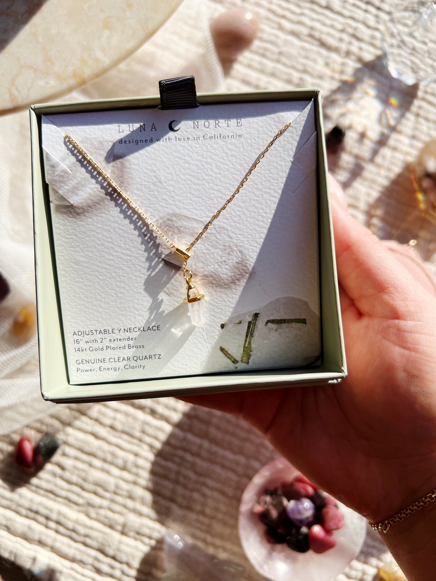 Prism Point Lariat - Klar Kvarts