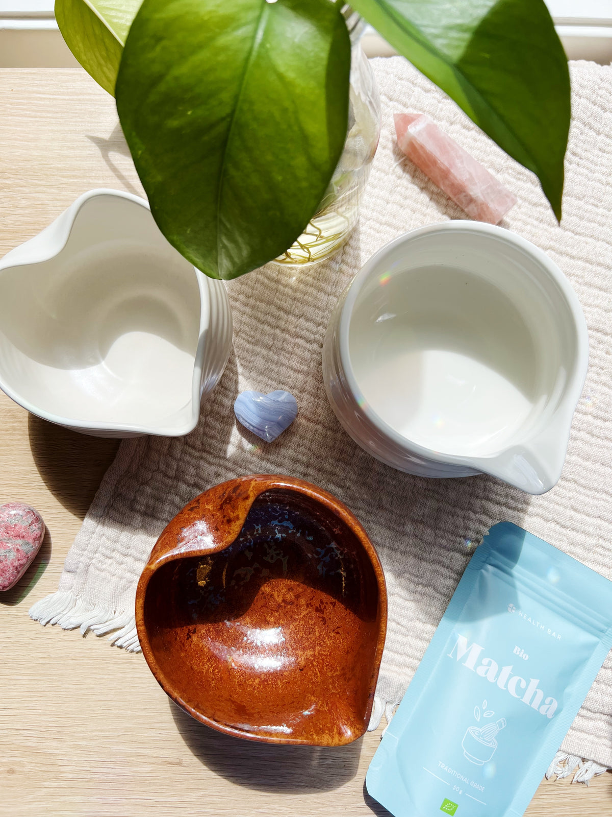 Hearty Matcha Mixing Bolle – Cream White