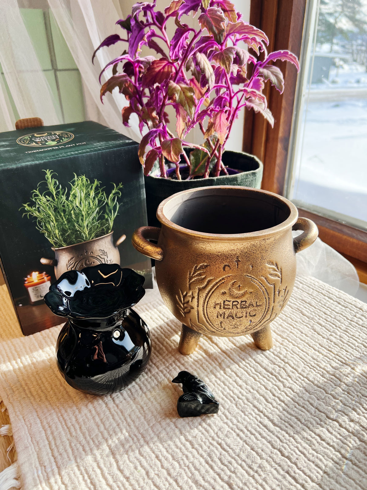 Herbal Magic Bronse Terrakotta Gryte Plantepotte
