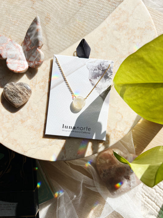 Gem in the Moon Halskjede - Rutilated Quartz