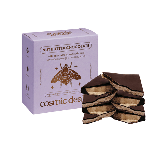 Chakra Sjokolade Vill Lavendel & Macadamia - 4 stk Gaveboks