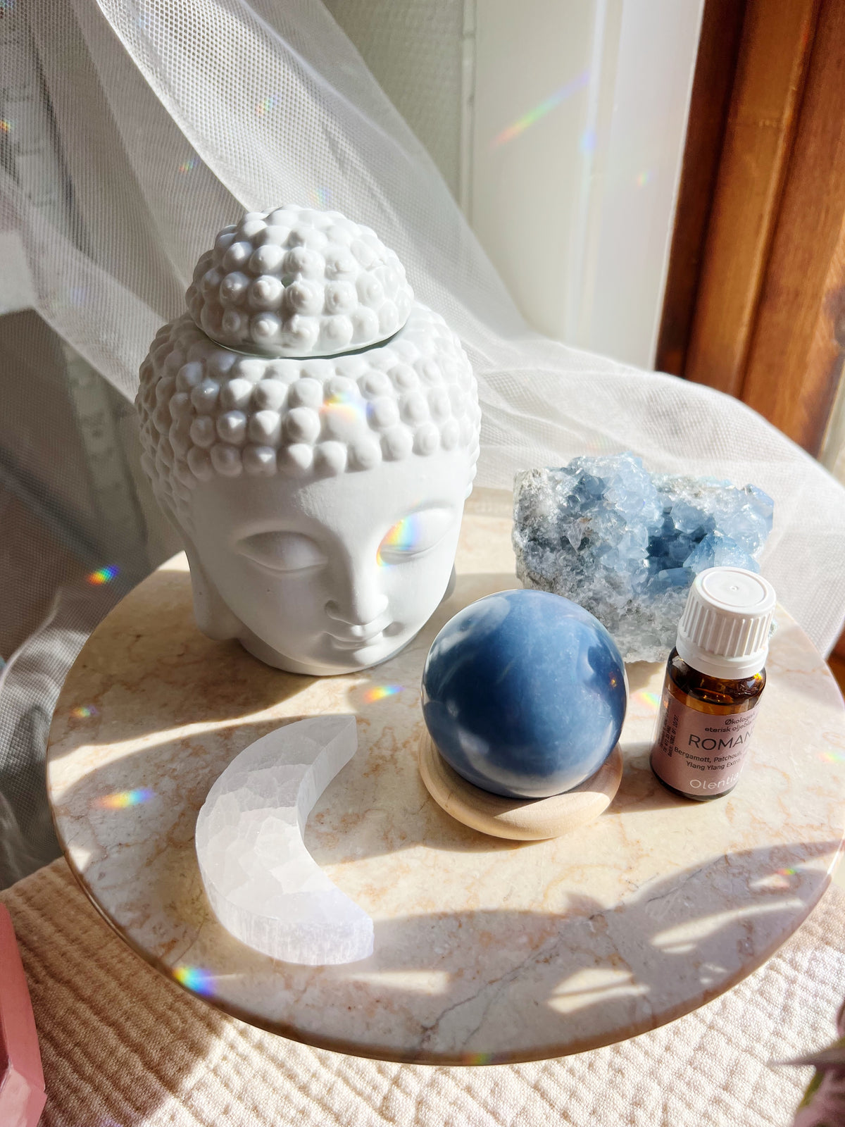 Buddha Wax Melt Brenner i Hvit Keramikk