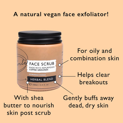 Coffee Face Scrub med Rosehip Oil
