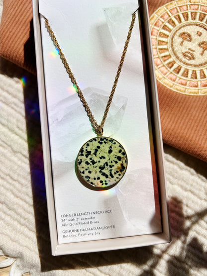 Spot On Long Medallion Halskjede