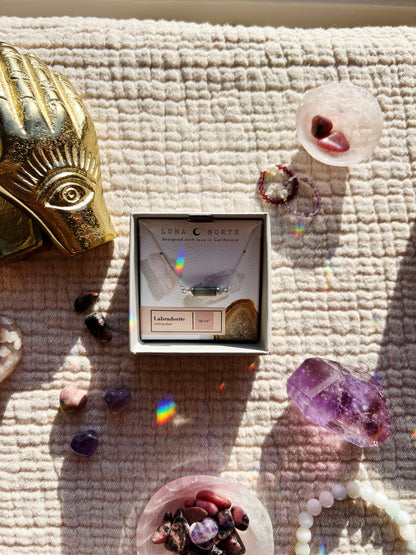 Silver Spectrum Labradoritt Sterling Sølv Halskjede