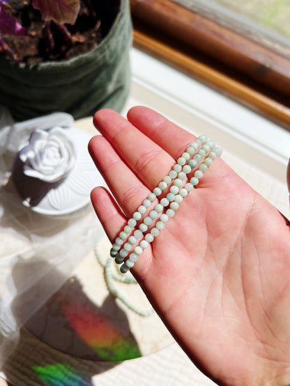 Burmesisk Jade Armbånd 4mm