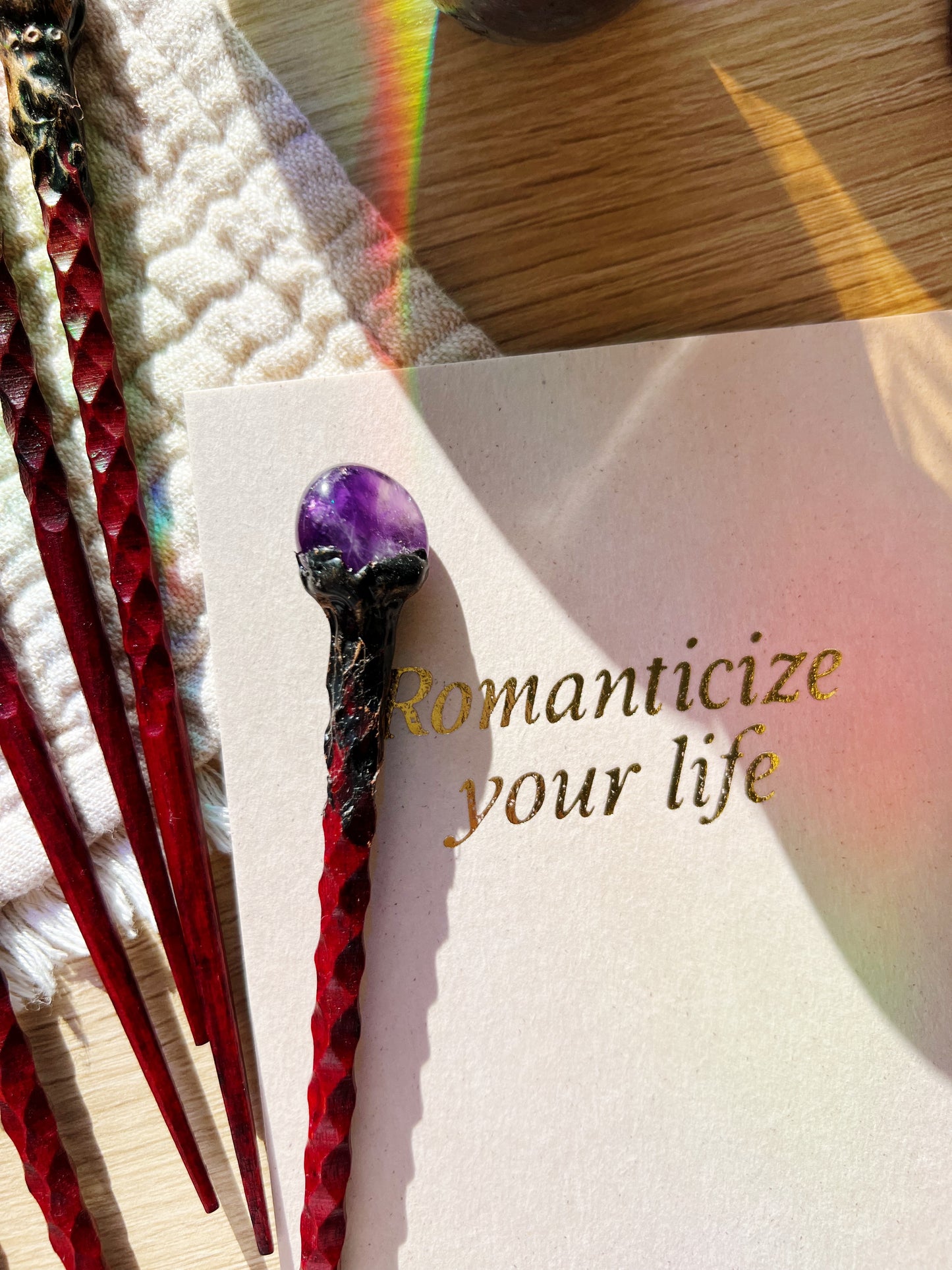 Ametyst Hårnål - Liten